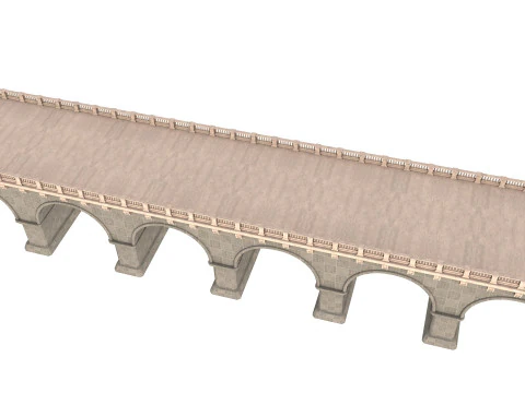 Arched stone bridge 3D Model
