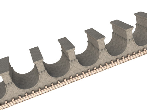 Arched stone bridge Modelo 3D