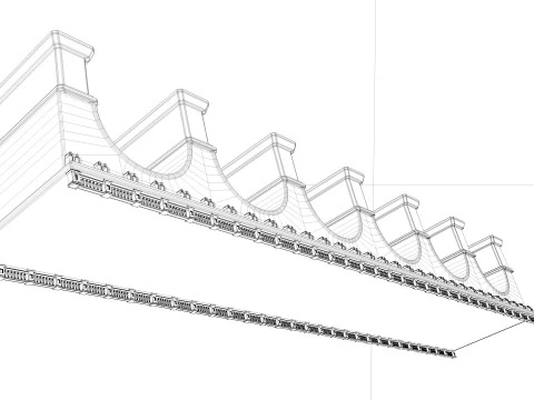 Arched stone bridge 3D Model