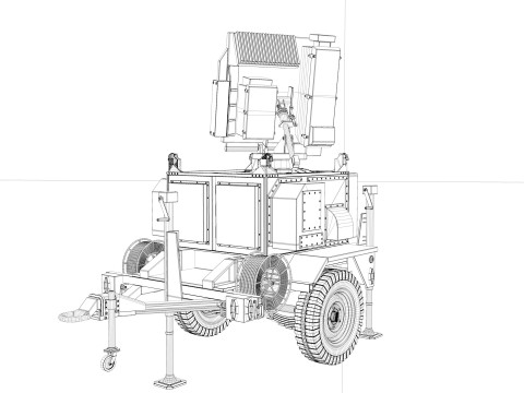 AN-MPQ-64 Sentinel Radar Modèle 3D