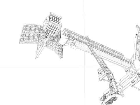 Radar de adquisici&oacute;n 76N6 Clam Shell FMCW Modelo 3D