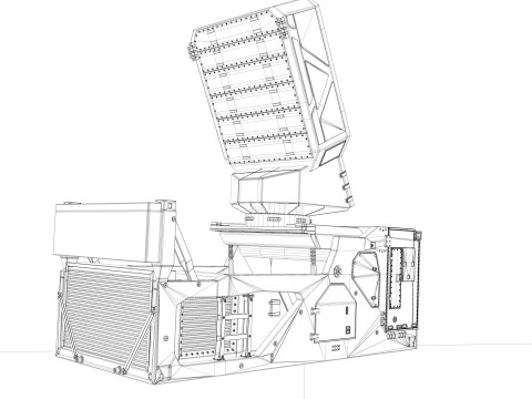 Ground Fire 300 Multi Function Radar Model 3D