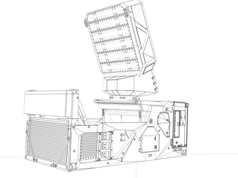 Ground Fire 300 Multi Function Radar 3D Model