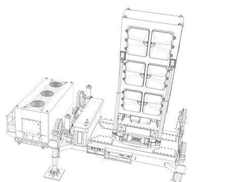 EL M-2084 Radar 3D Model
