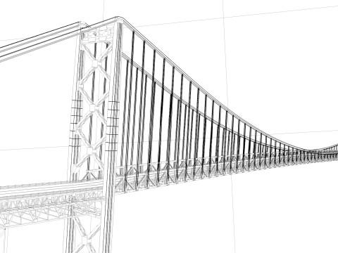 Ambassador Bridge 3D 模型