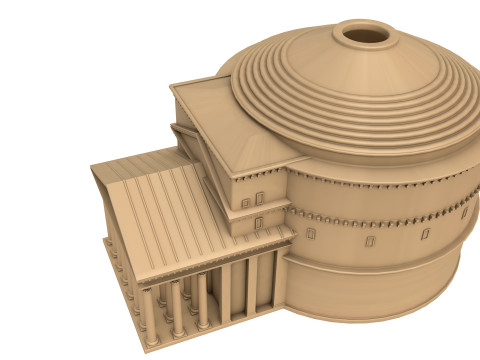 Roman Pantheon Building Model 3D