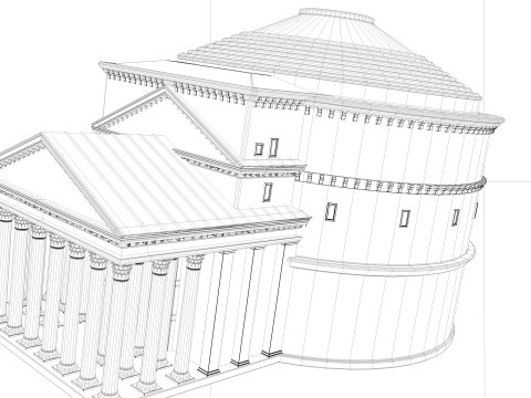 Roman Pantheon Building Model 3D