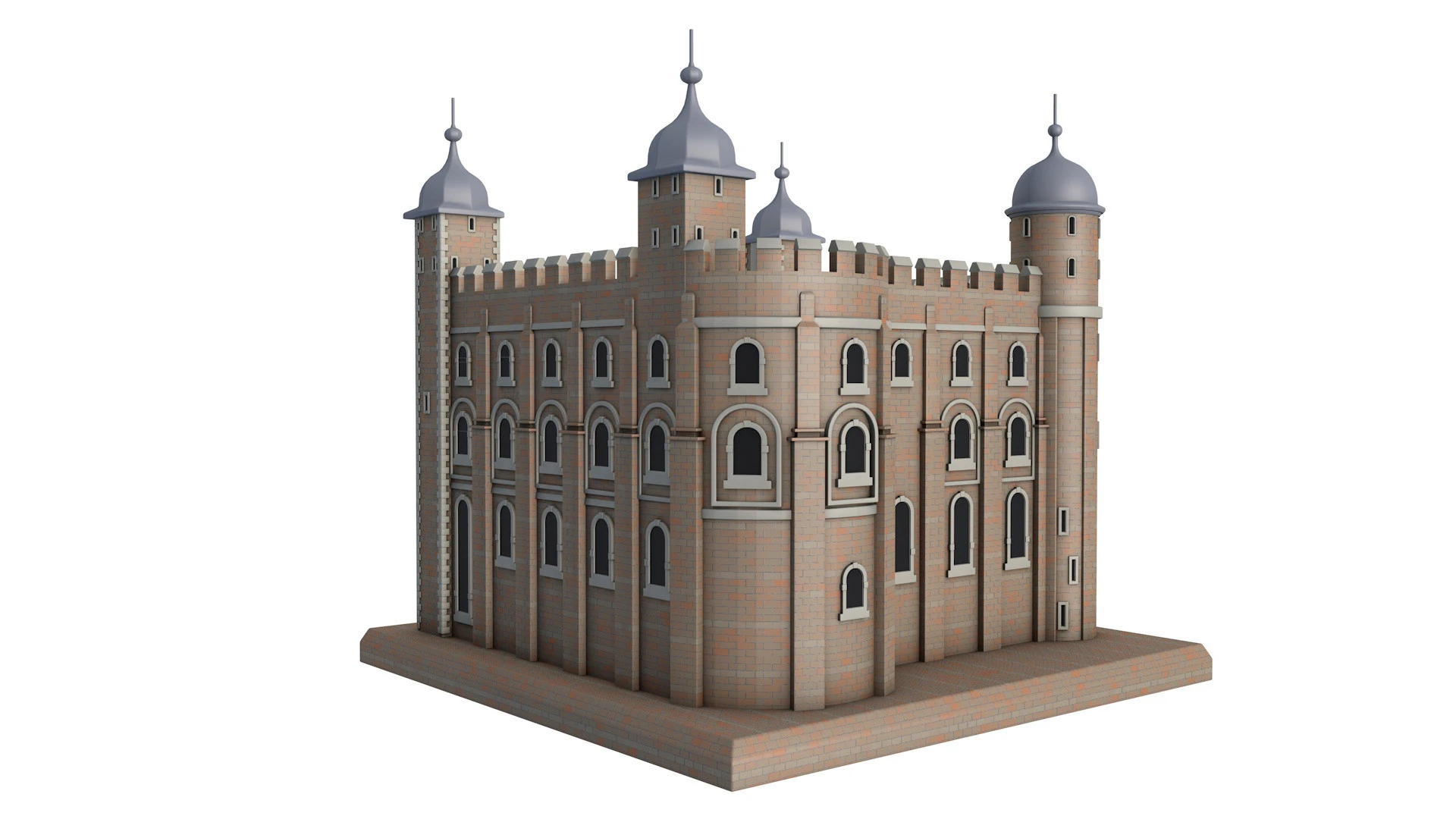 Tower of London 3D Model .c4d .max .obj .3ds .fbx .stl .blend 
