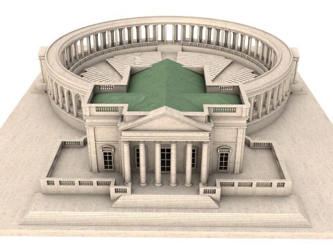 Herdenkings amfitheater 3D Model
