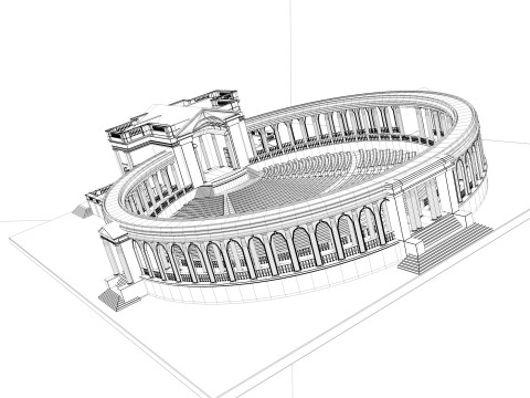 Memorial Amphitheater Model 3D