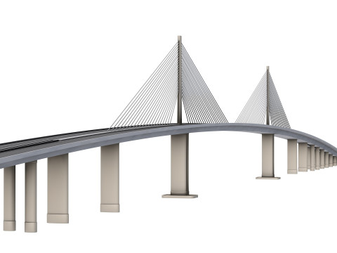 Sunshine Skyway Bridge 3D Модель