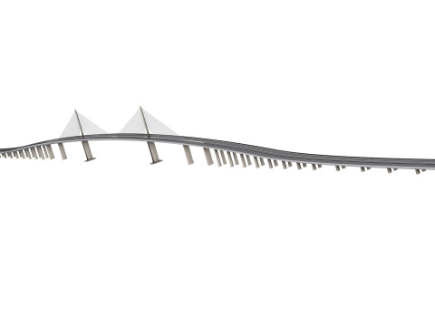Sunshine Skyway Bridge Modèle 3D