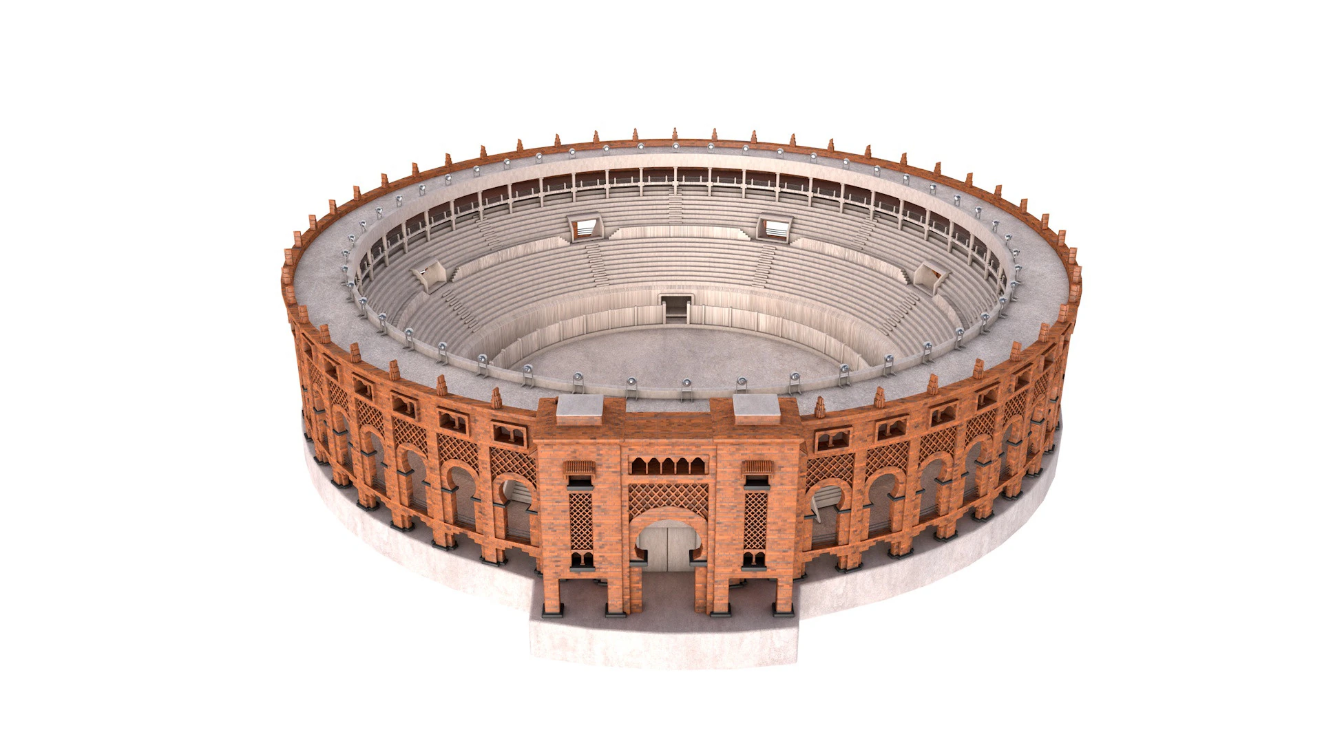 Plaza Cultural de la Santamara 3D Model .c4d .max .obj .3ds .fbx .stl .blend