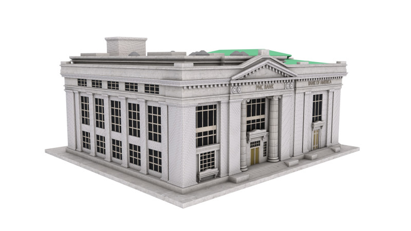 Riggs Bank Model 3D .c4d .max .obj .3ds .fbx .stl .blend