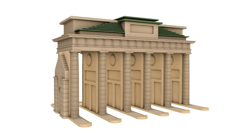 Brandenburg Gate Modèle 3D .c4d .max .obj .3ds .fbx .stl .blend 