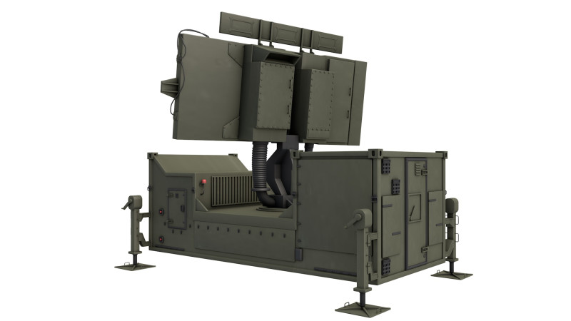 Thales Ground Master 400 Radar 3D 模型 .c4d .max .obj .3ds .fbx .stl .blend 