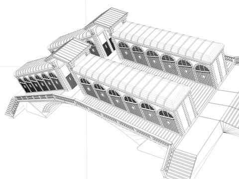 Rialto Bridge 3D Model