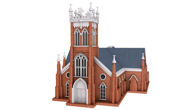 Ferrer Catholic Church Modelo 3D .c4d .max .obj .3ds .fbx .stl .blend 