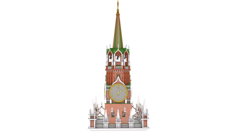 Kremlin Clock Modello 3D .c4d .max .obj .3ds .fbx .stl .blend