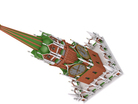 Kremlin Clock Modello 3D