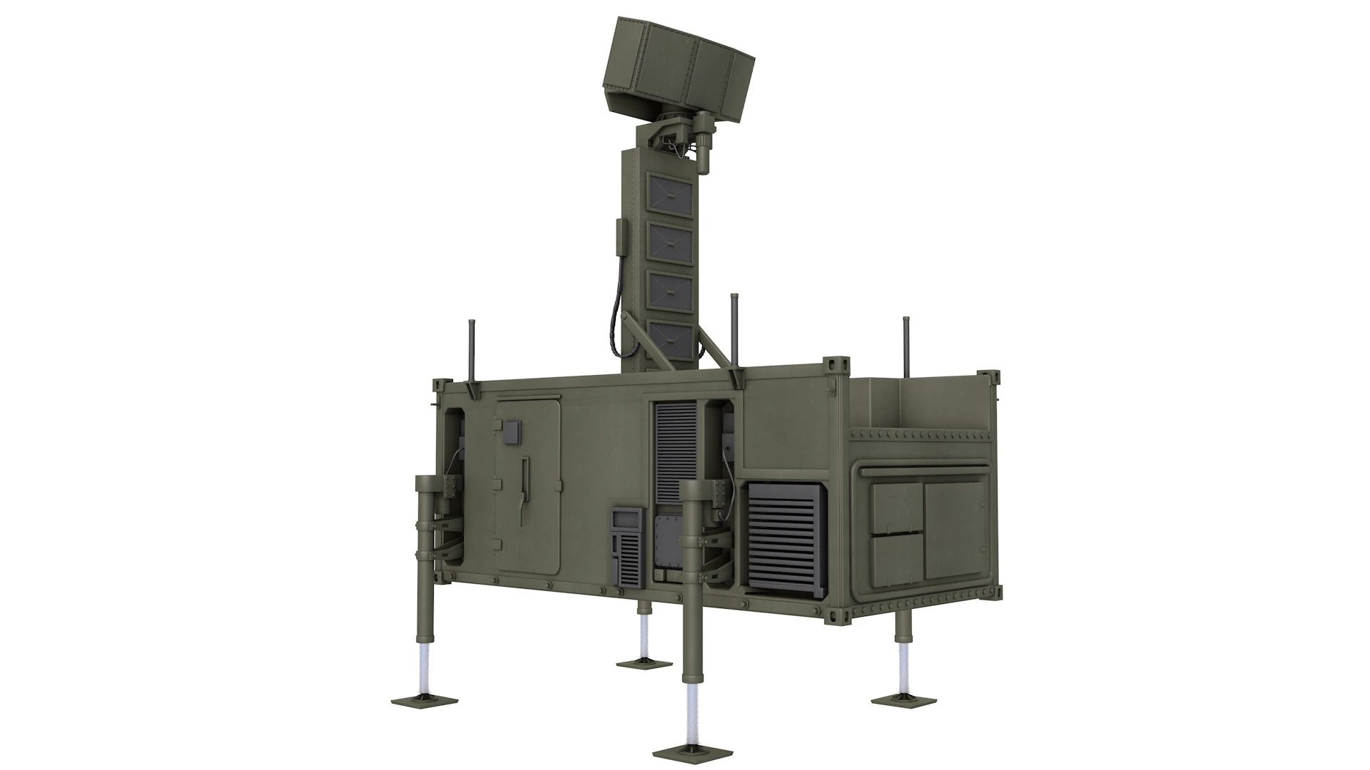 Leonardo Kronos Land Radar 3D Model .c4d .max .obj .3ds .fbx .stl .blend 