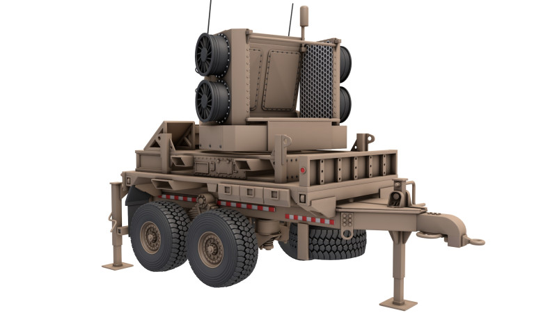 Sentinel A4 Air Defense Radar Modello 3D .c4d .max .obj .3ds .fbx .stl .blend 