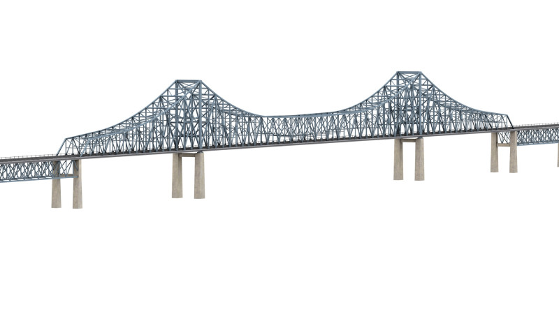 Commodore Barry Bridge 3Dモデル .c4d .max .obj .3ds .fbx .stl .blend 