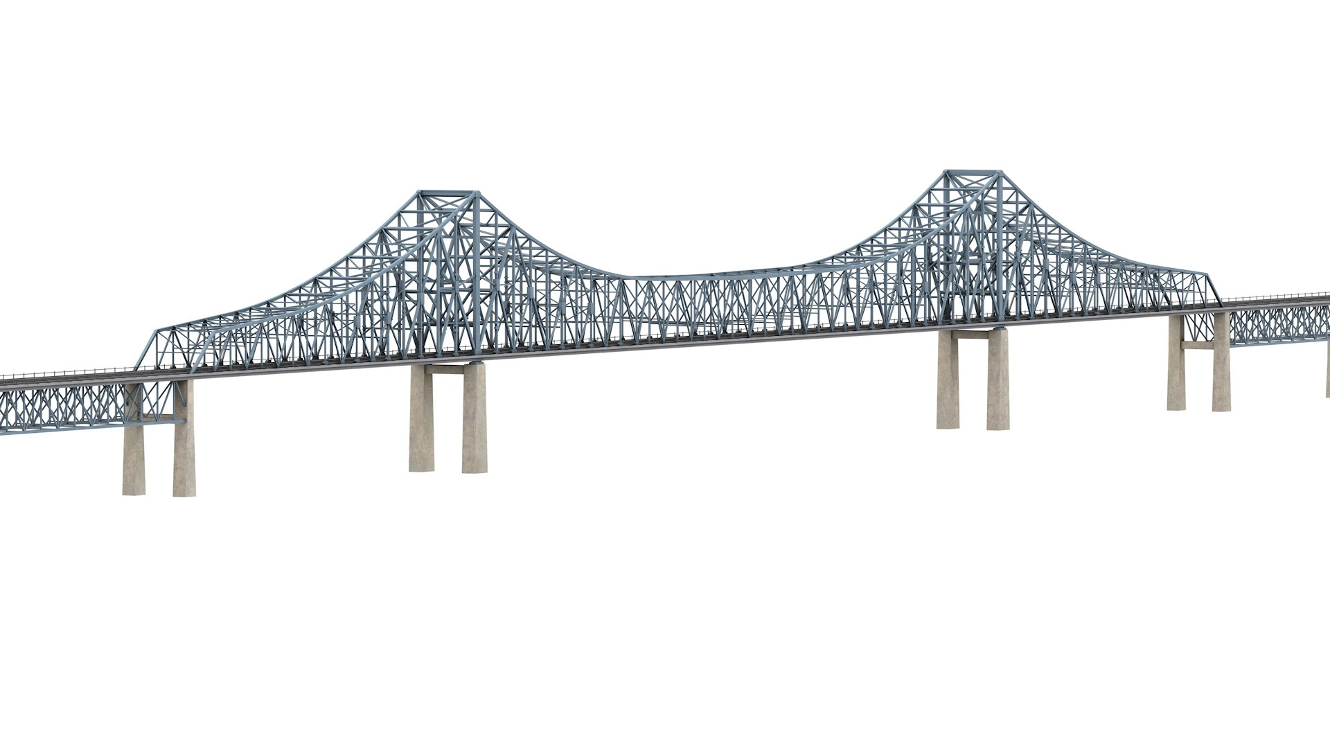 Commodore Barry Bridge 3D Model .c4d .max .obj .3ds .fbx .stl .blend 