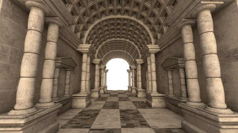 Ancient Greek Interior 3D 모델 .c4d .max .obj .3ds .fbx .stl .blend 