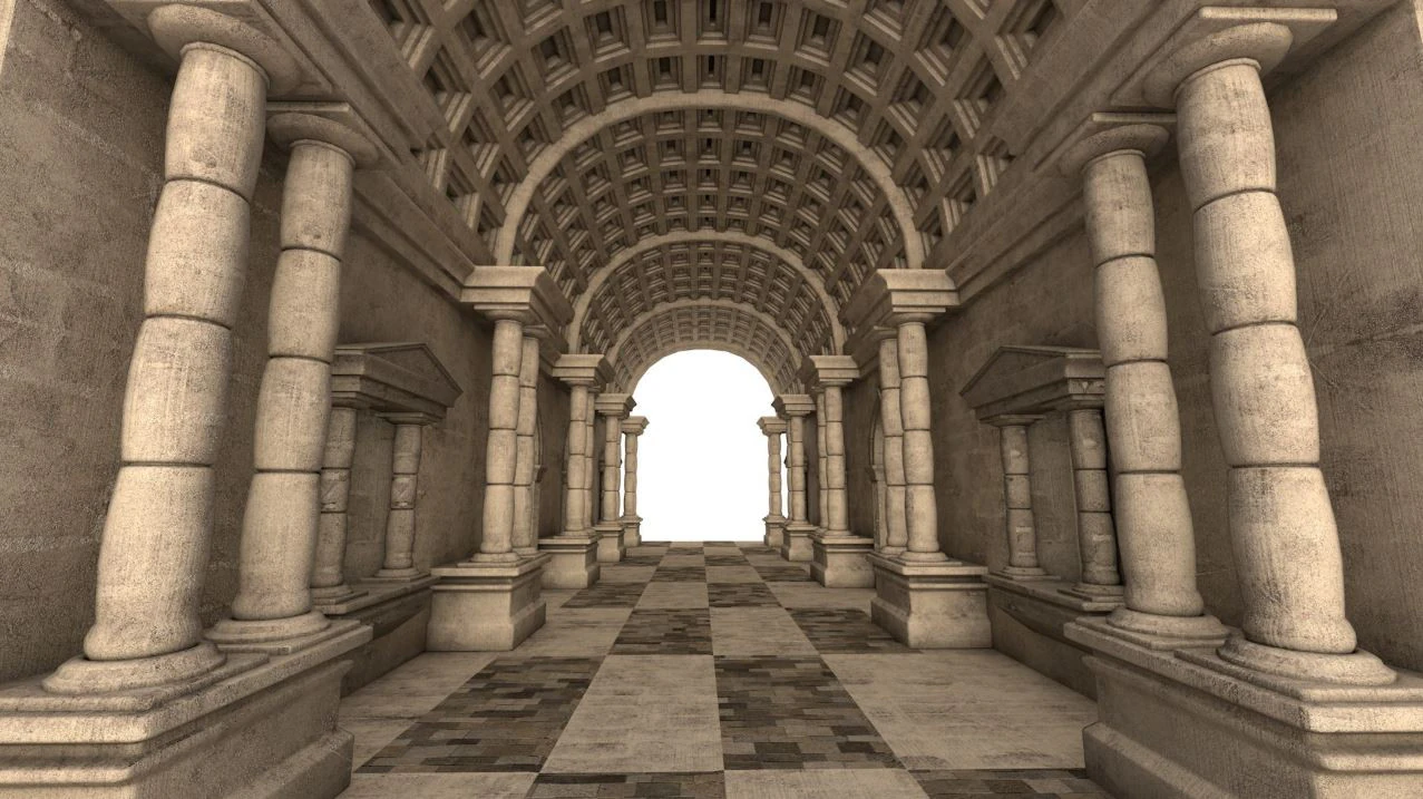 Ancient Greek Interior 3D Model .c4d .max .obj .3ds .fbx .stl .blend 