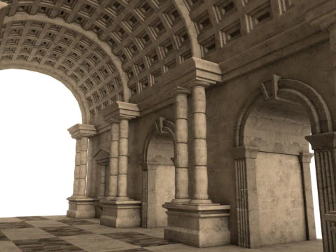Ancient Greek Interior 3D Model