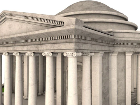 Jefferson Memorial Scene 3D Model