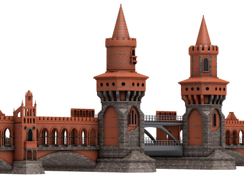 Oberbaum Bridge 3Dモデル