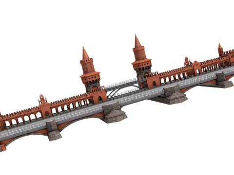Oberbaum Bridge 3Dモデル
