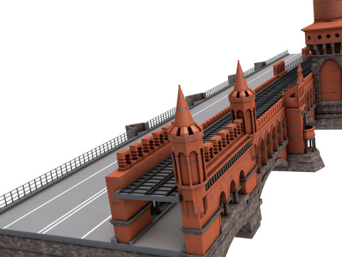 Oberbaum Bridge 3Dモデル