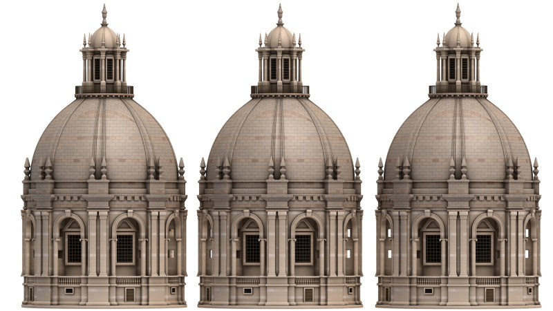 Church of Santa Engrcia 3D 모델 .c4d .max .obj .3ds .fbx .stl .blend 
