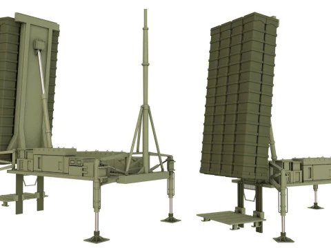 Luchtverdedigingsraketsysteem 3D Model