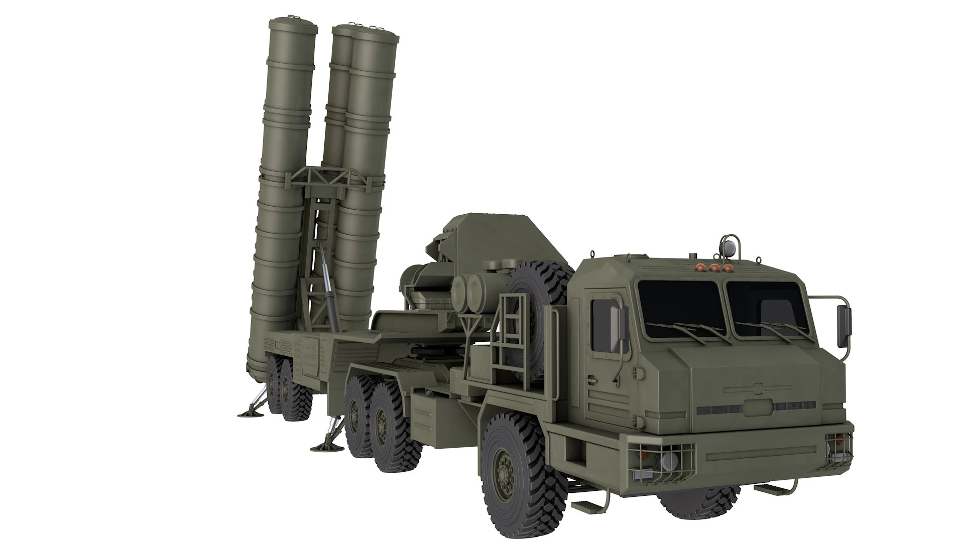 S-400 Launch Vehicle 3D Model .c4d .max .obj .3ds .fbx .stl .blend 