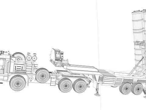 S-400 Launch Vehicle 3D Model