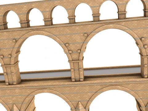 Pont Du Gard Bridge 3D Model