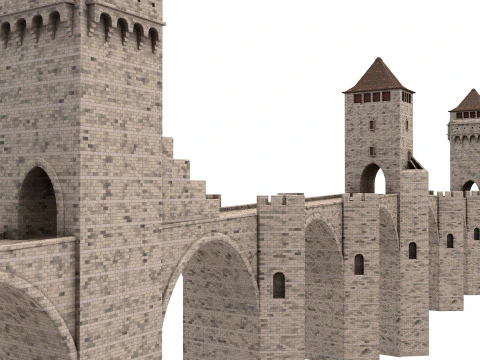 Pont Valentre Bridge 3D Model