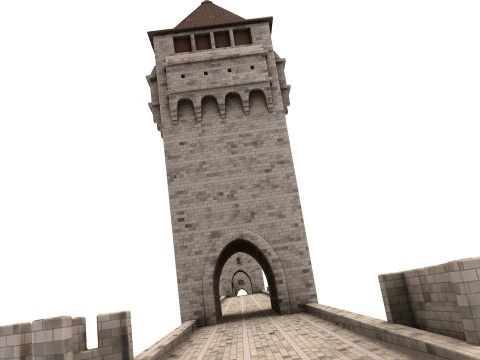 Pont Valentre Bridge 3D Model