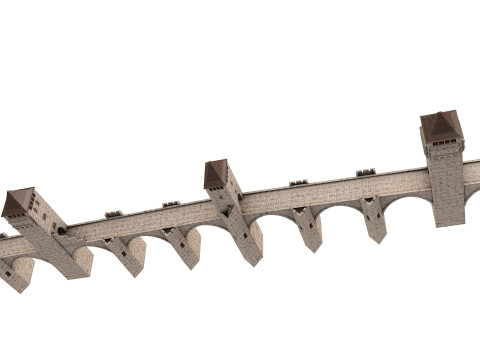 Pont Valentre Bridge Model 3D
