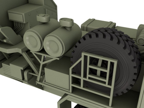 50K6 Command Control Vehicle S-350 Vityaz 3D Model