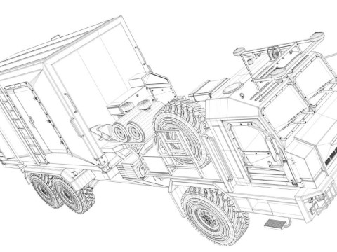 50K6 Command Control Vehicle S-350 Vityaz 3D Model