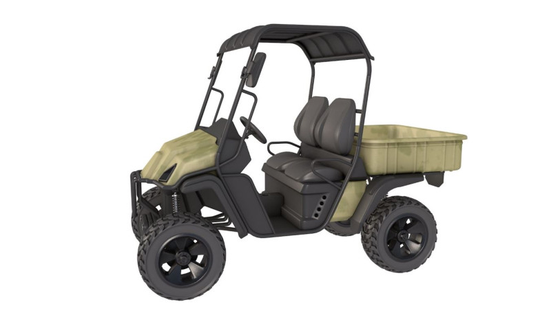 Military ATV 3D 模型 .c4d .max .obj .3ds .fbx .stl .blend 