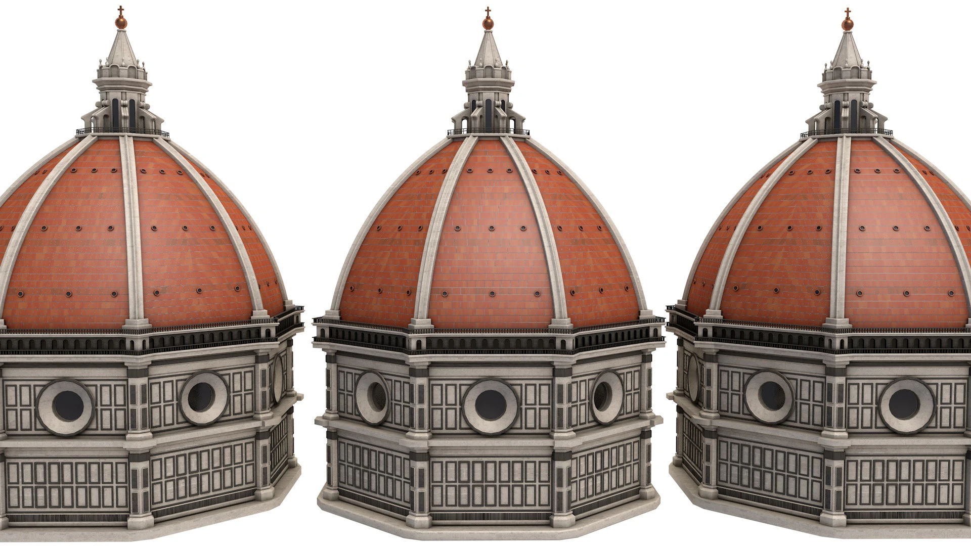 Florence Cathedral 3D Model .c4d .max .obj .3ds .fbx .stl .blend 