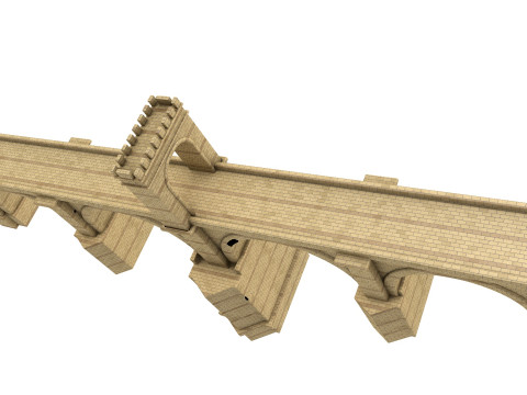 PUENTE DE ALCANTARA BRIDGE 3D Модель