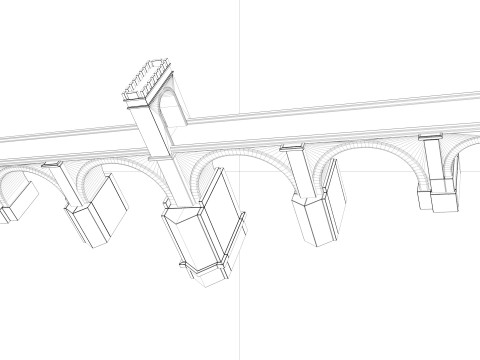 PUENTE DE ALCANTARA BRIDGE 3D Модель