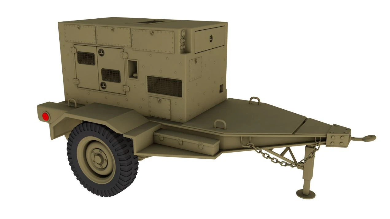 Military Generator 3D Model .c4d .max .obj .3ds .fbx .stl .blend